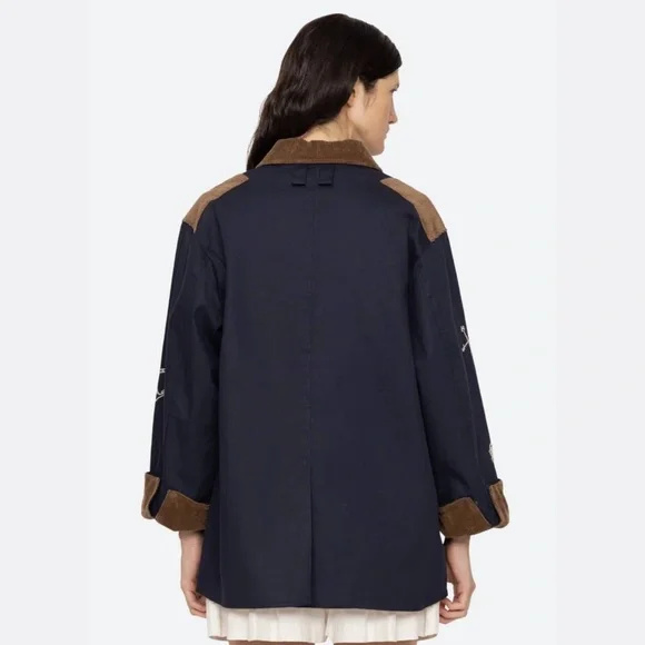 Sea New York NWOT Casual Clyde Barn Jacket in Blue - Picture 5 of 14